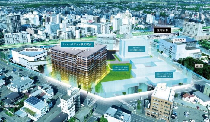 帯広駅南口再開発　帯広市民の新しいランドマークと憩いの場　マンション、ホテル、商業施設を含めた2万5,000㎡の大規模複合開発　　『ミッドレジデンス帯広駅前』マンションギャラリーOPEN！のメイン画像