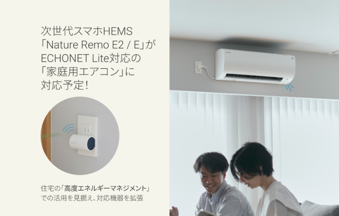 次世代スマホHEMS「Nature Remo E2 / E」が、ECHONET Lite対応の「家庭用エアコン」に対応予定！のメイン画像