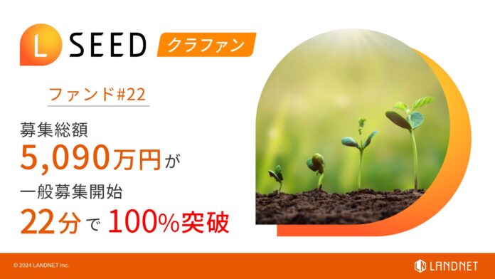 「不動産クラウドファンディング LSEED＃22」募集総額 5,090万円　一般募集開始わずか22分で100%達成！のメイン画像