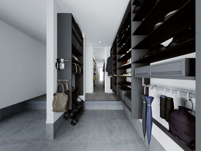 シューズクローク収納「ウォールゼット エノーク2」にトレンドカラーのグレー色をニューリリースのメイン画像