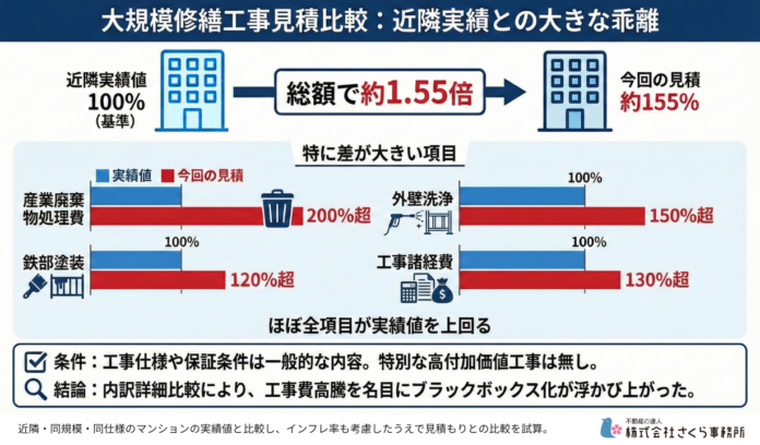 近隣実績の約1.5倍に膨らんだ見積り──内訳の大半が相場超えのメイン画像