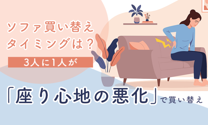 ソファ買い替えタイミングは？3人に1人が「座り心地の悪化」で買い替えのメイン画像