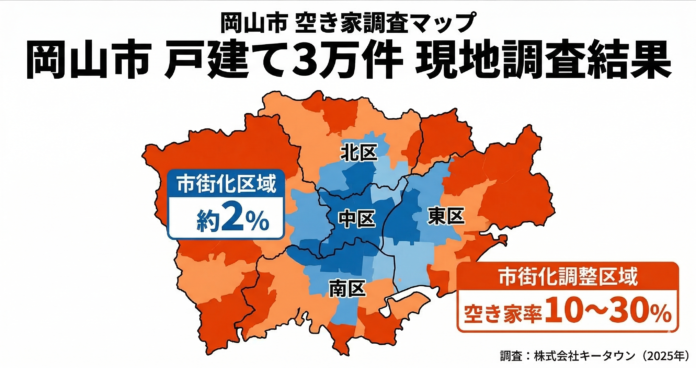 【独自調査】岡山市の戸建て3万件を“足”で調査して判明した、「空き家率2%」の衝撃。相続登記義務化に備える専門窓口「賢者の相続」を開設のメイン画像