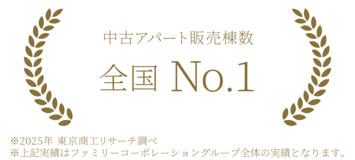 中古アパート販売棟数 4年連続全国No.1のメイン画像