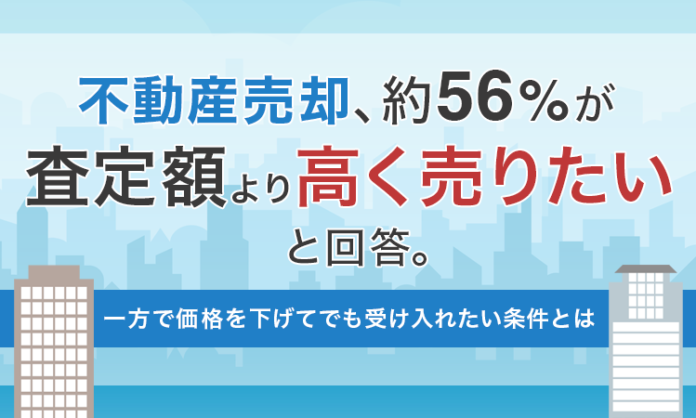 不動産売却、約56％が「査定額より高く売りたい」と回答。一方で価格を下げてでも受け入れたい条件とはのメイン画像