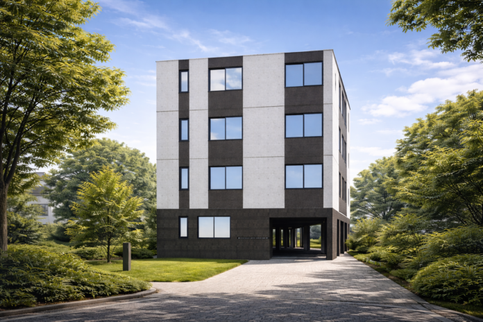 投資用賃貸マンションの「実例」を公開｜RC造4階建て・14戸 完成見学会のメイン画像