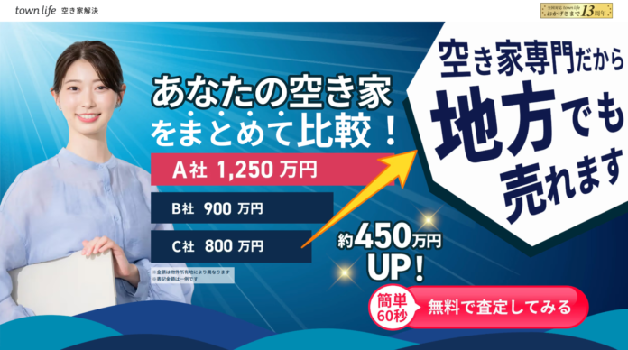 タウンライフ空き家解決、売却査定特集をリリースのメイン画像