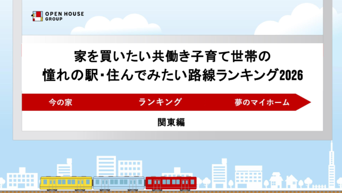 家を買いたい共働き子育て世帯の憧れの駅・住んでみたい路線ランキング2026～関東版～のメイン画像
