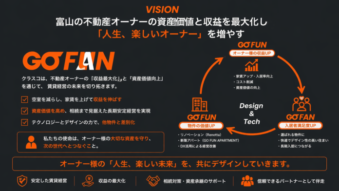 クラスコ、富山エリアへ初進出。2026年12月の店舗オープンに先駆け、4月に富山オフィスを開設。のメイン画像