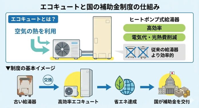 【2026年4月15日からついに申請開始】エコキュート交換に活用できる「給湯省エネ2026事業」で最大12万円の補助金が出ますのメイン画像