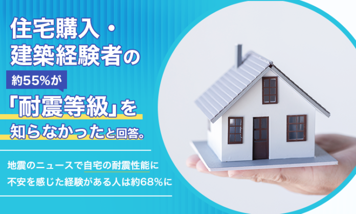 住宅購入・建築経験者の約55％が「耐震等級」を知らなかったと回答。地震のニュースで自宅の耐震性能に不安を感じた経験がある人は約68％にのメイン画像
